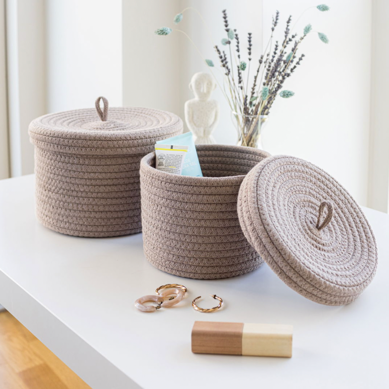 Paniers avec couvercle 2 pièces
