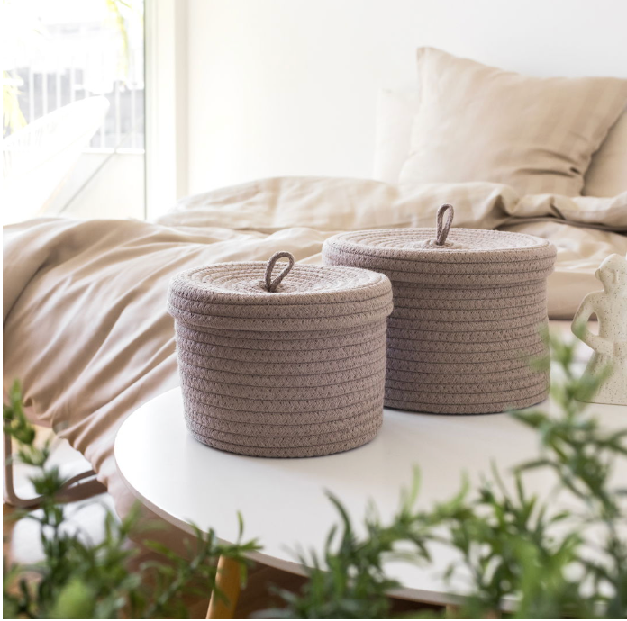 Paniers avec couvercle 2 pièces