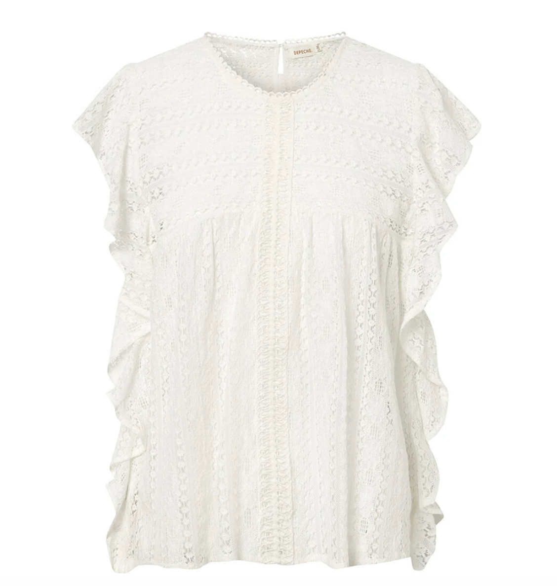 Blouse en dentelle Nelly - White