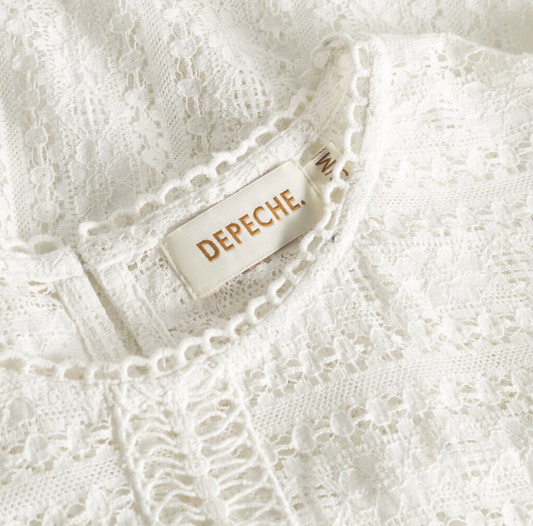 Blouse en dentelle Nelly - White