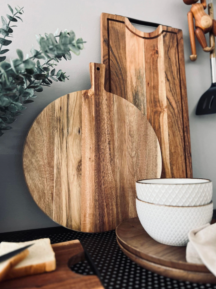 Planche à découper en bois d’acacia - Pizza