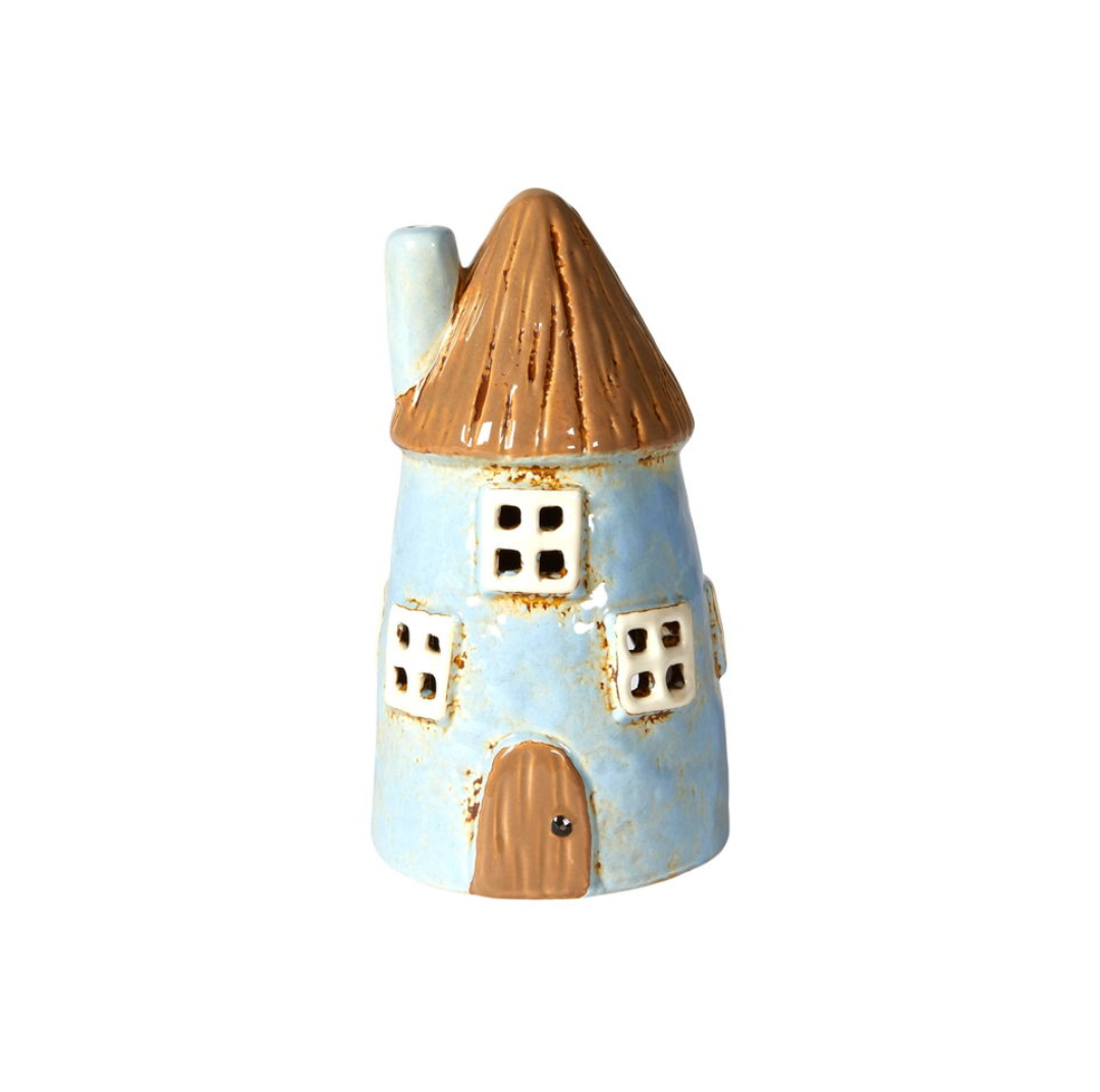 Maison lumineuse en céramique - Blue
