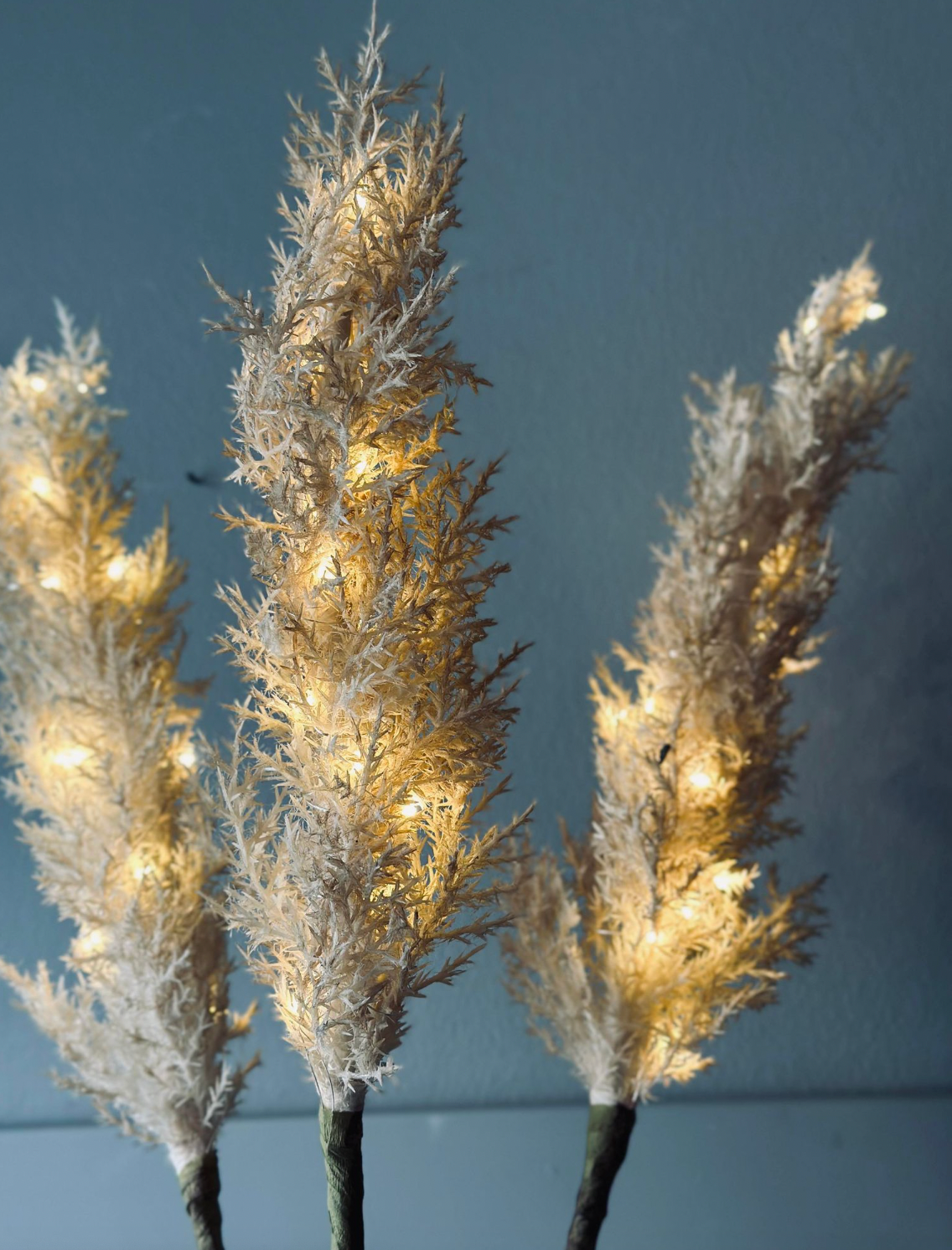 Pampas avec lumière LED - 118 cm