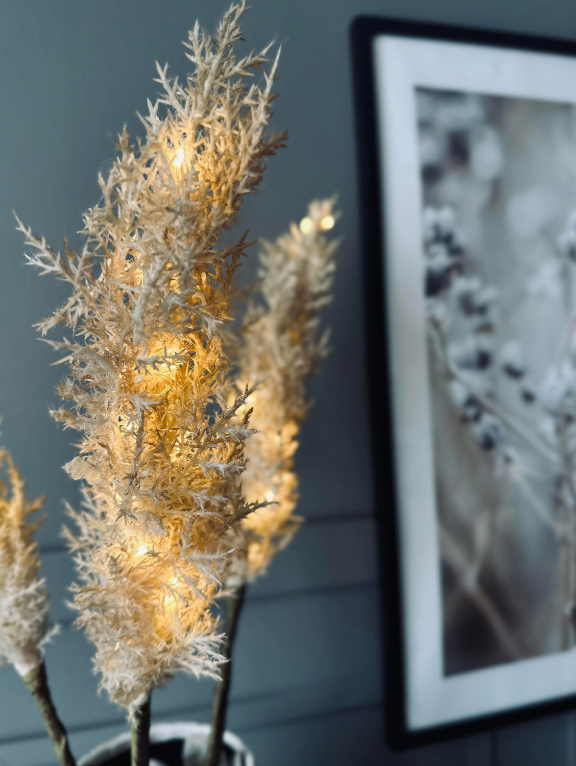 Pampas avec lumière LED - 118 cm