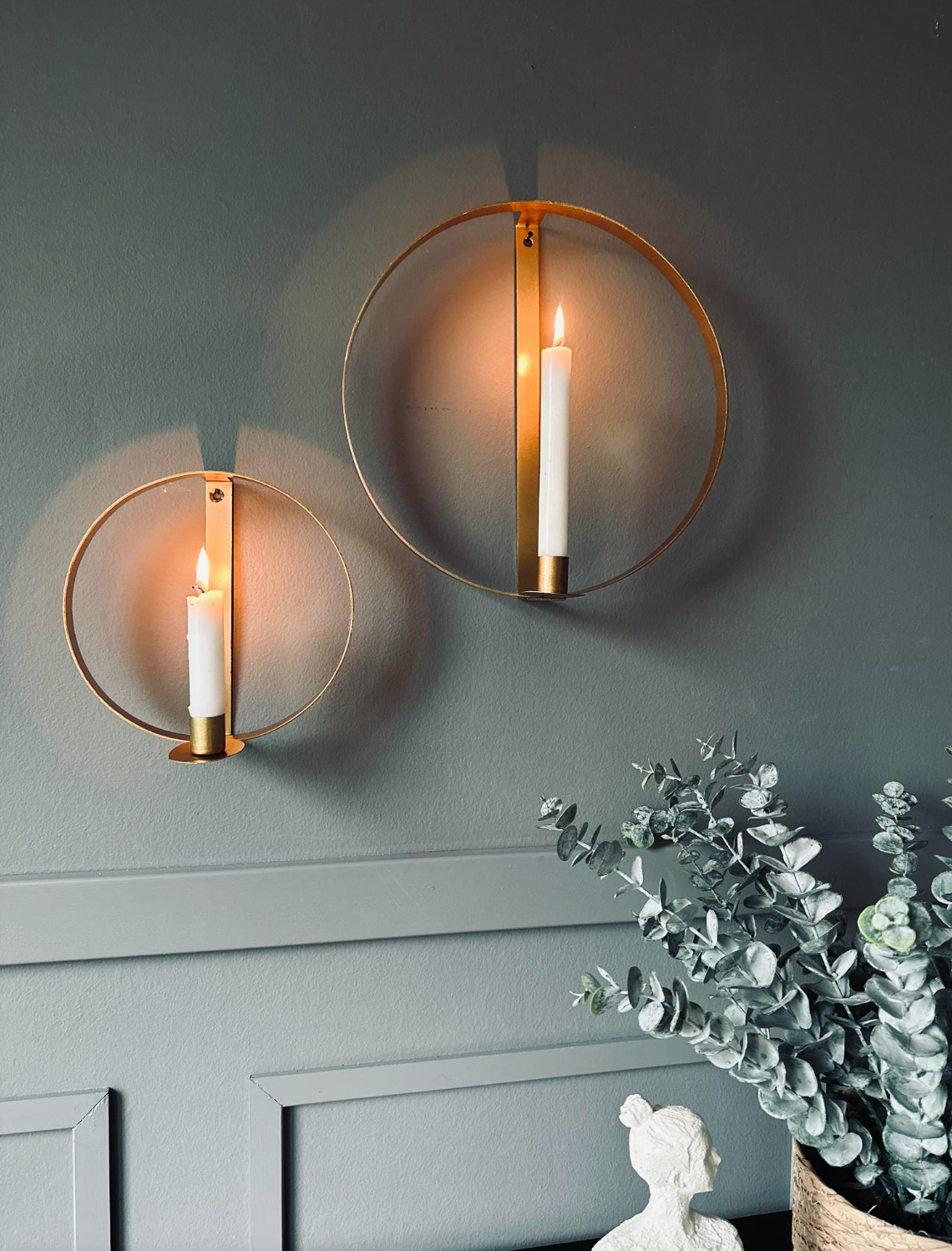 Anneau pour chandelles Gold - Lot de 2