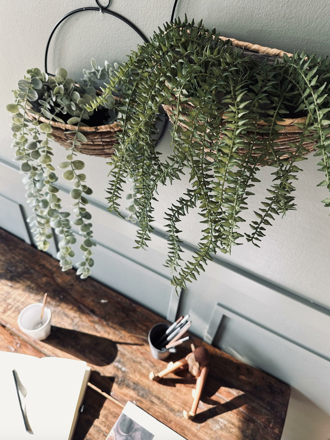 Corbeille à plantes en feuilles de bananier - Grande