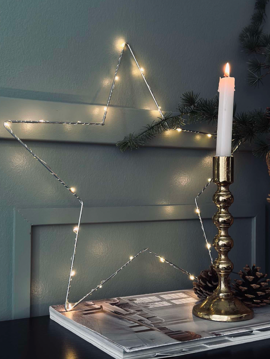 Étoile LED Argent 30 cm