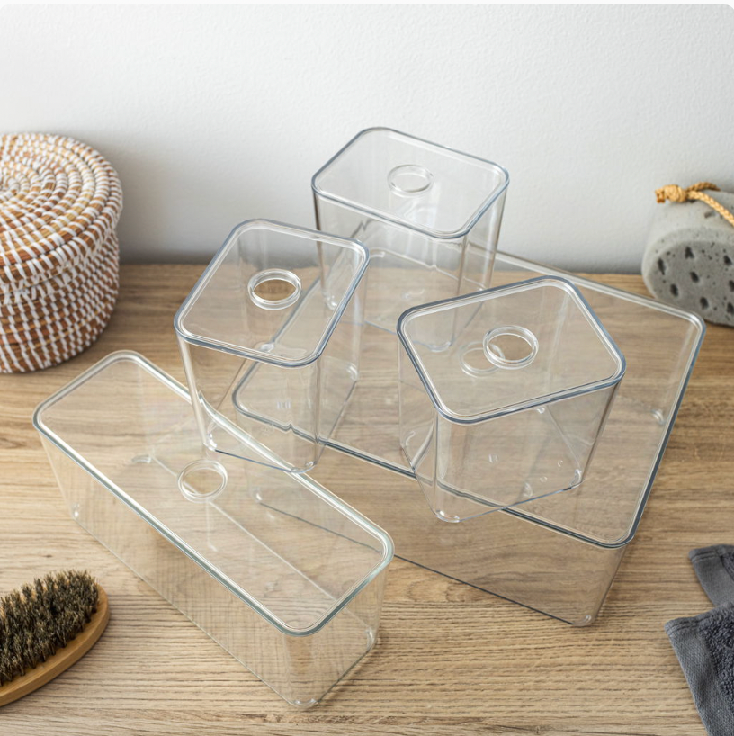 Boîtes de rangement avec couvercle