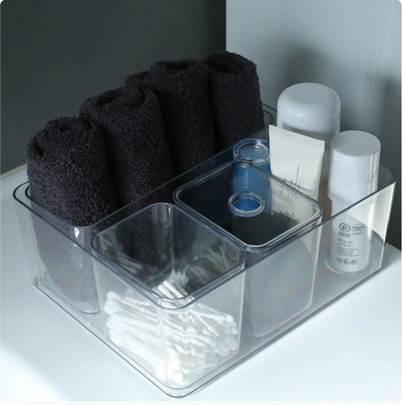 Boîtes de rangement avec couvercle