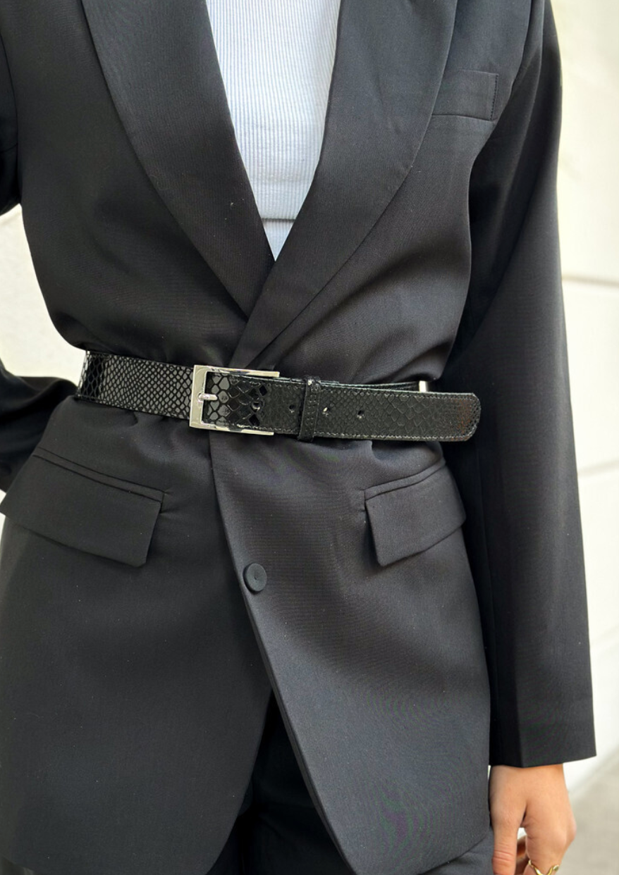 Ceinture Alba - Black Croco