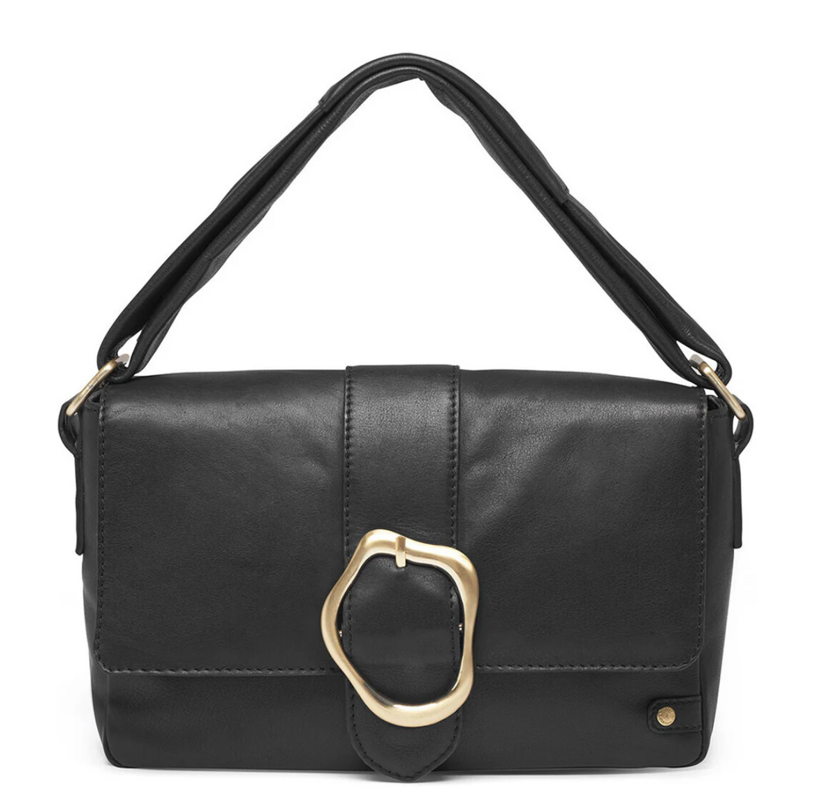 Crossover avec boucle - Black leather