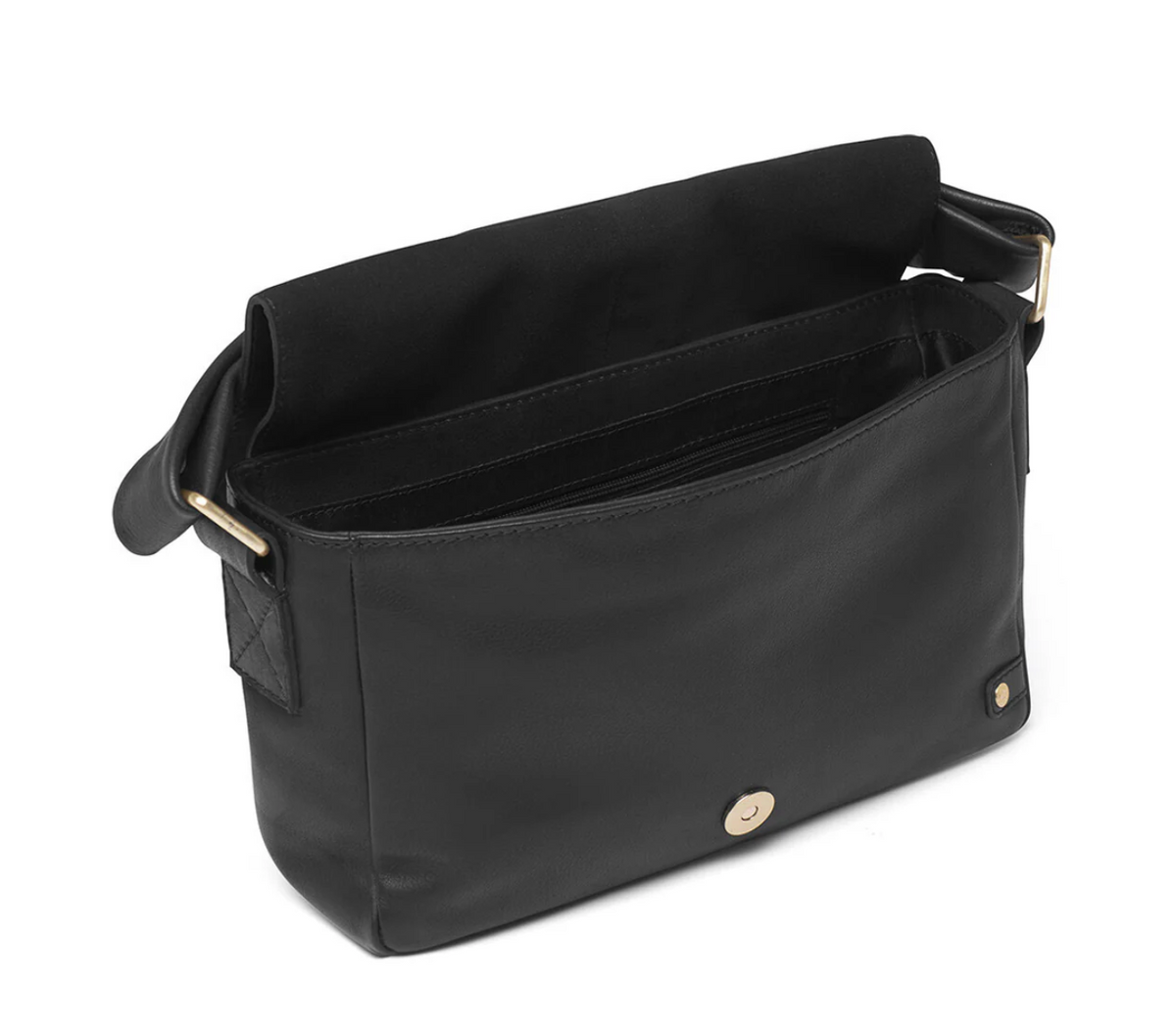 Crossover avec boucle - Black leather
