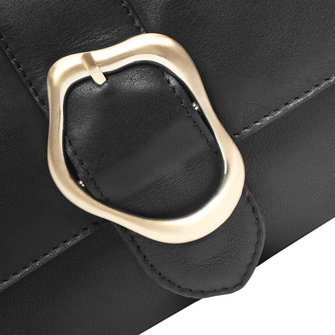 Crossover avec boucle - Black leather