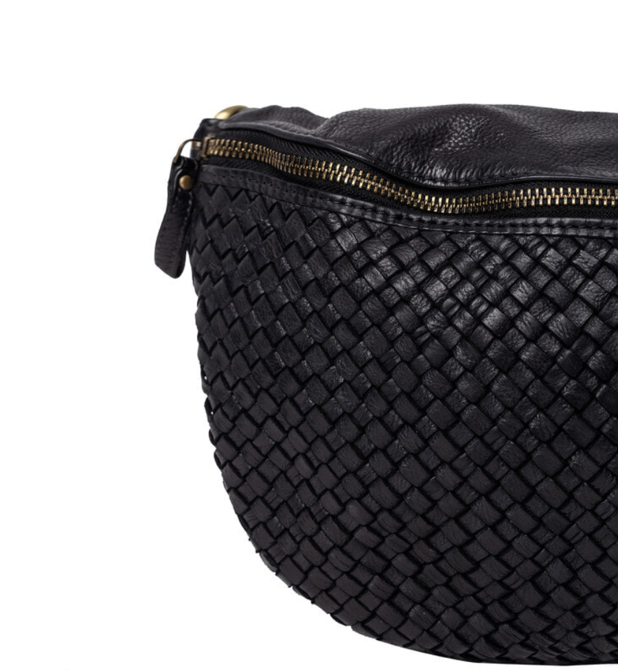 Bumbag JOMA tressée et ornée de clous - Black