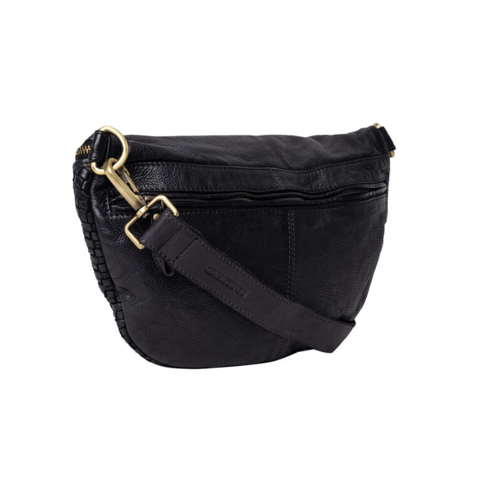 Bumbag JOMA tressée et ornée de clous - Black