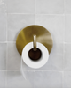 Porte-rouleau de papier toilette en finition laiton