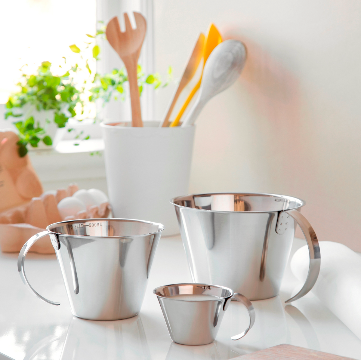 Tasse à mesurer en acier inoxydable - Lot de 3