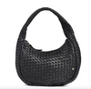 Élégant sac bandoulière tressé à la main - Black