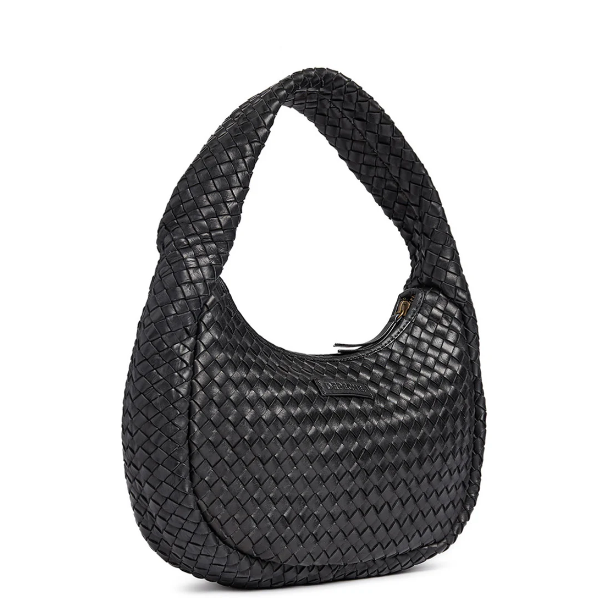 Élégant sac bandoulière tressé à la main - Black