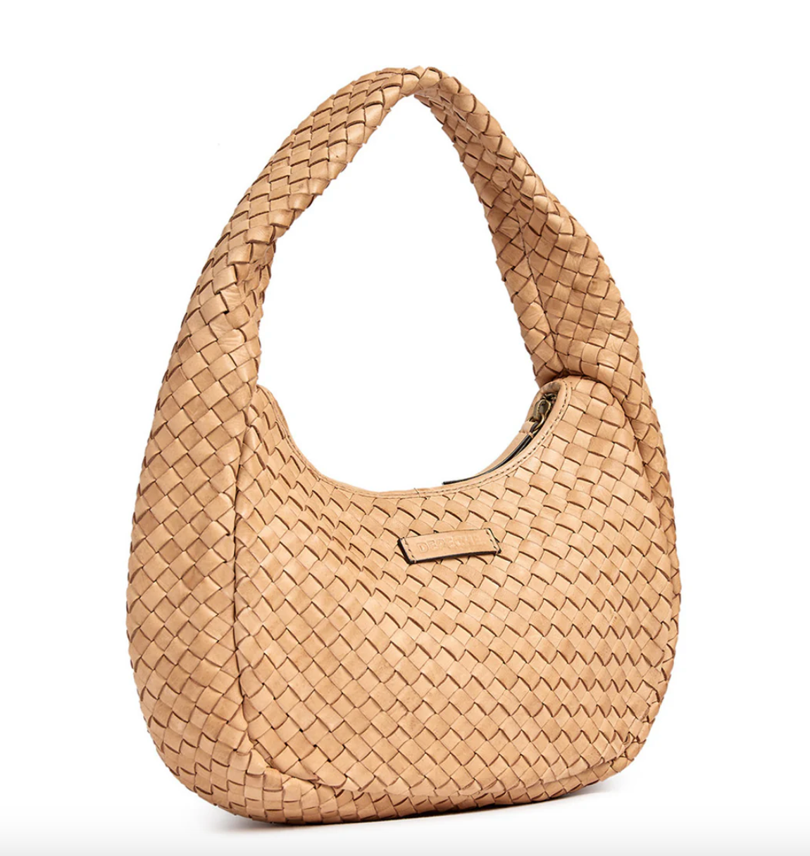 Élégant sac bandoulière tressé à la main - Sable