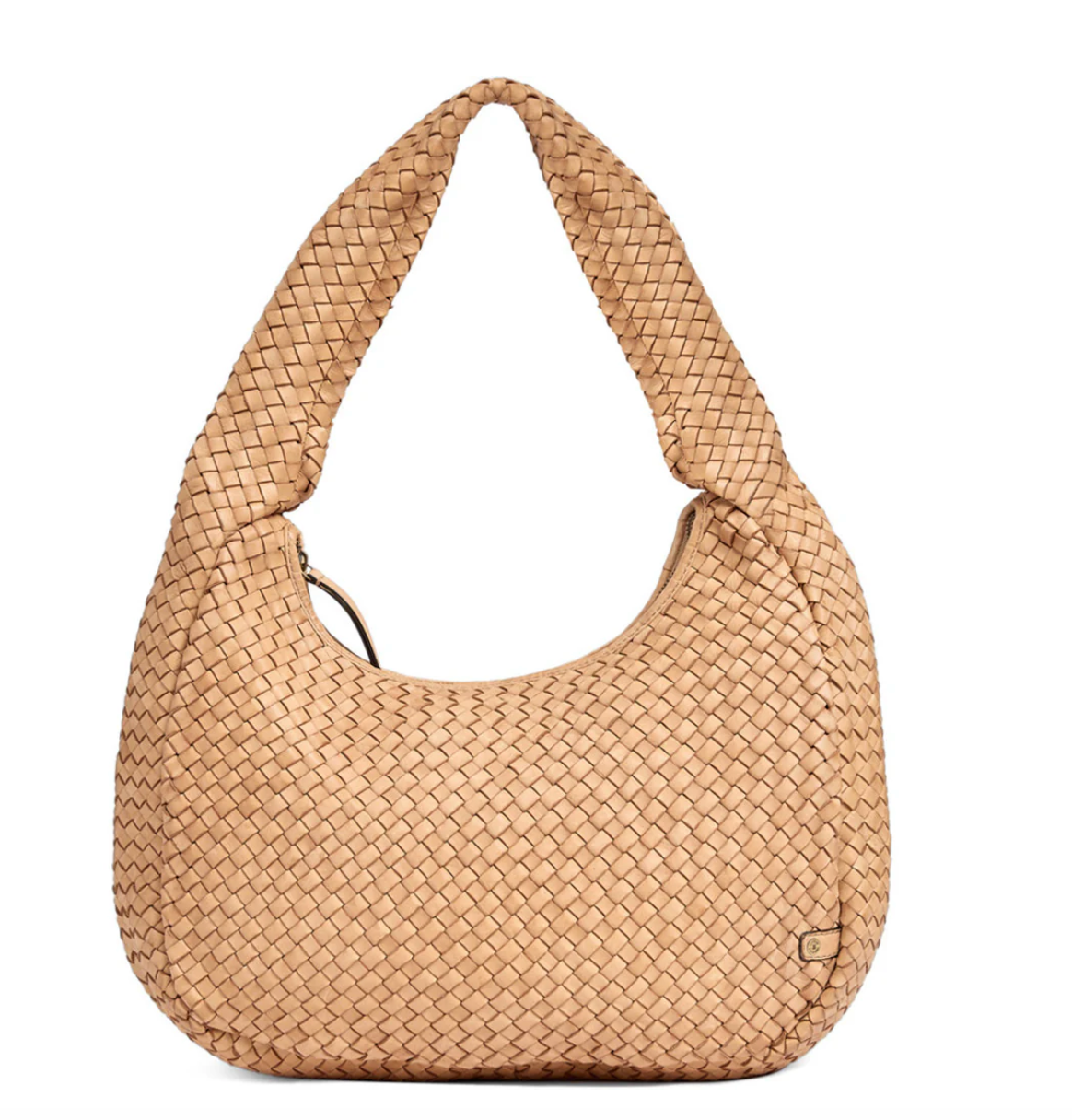 Sac à bandoulière tressé à la main élégant - Sable grand