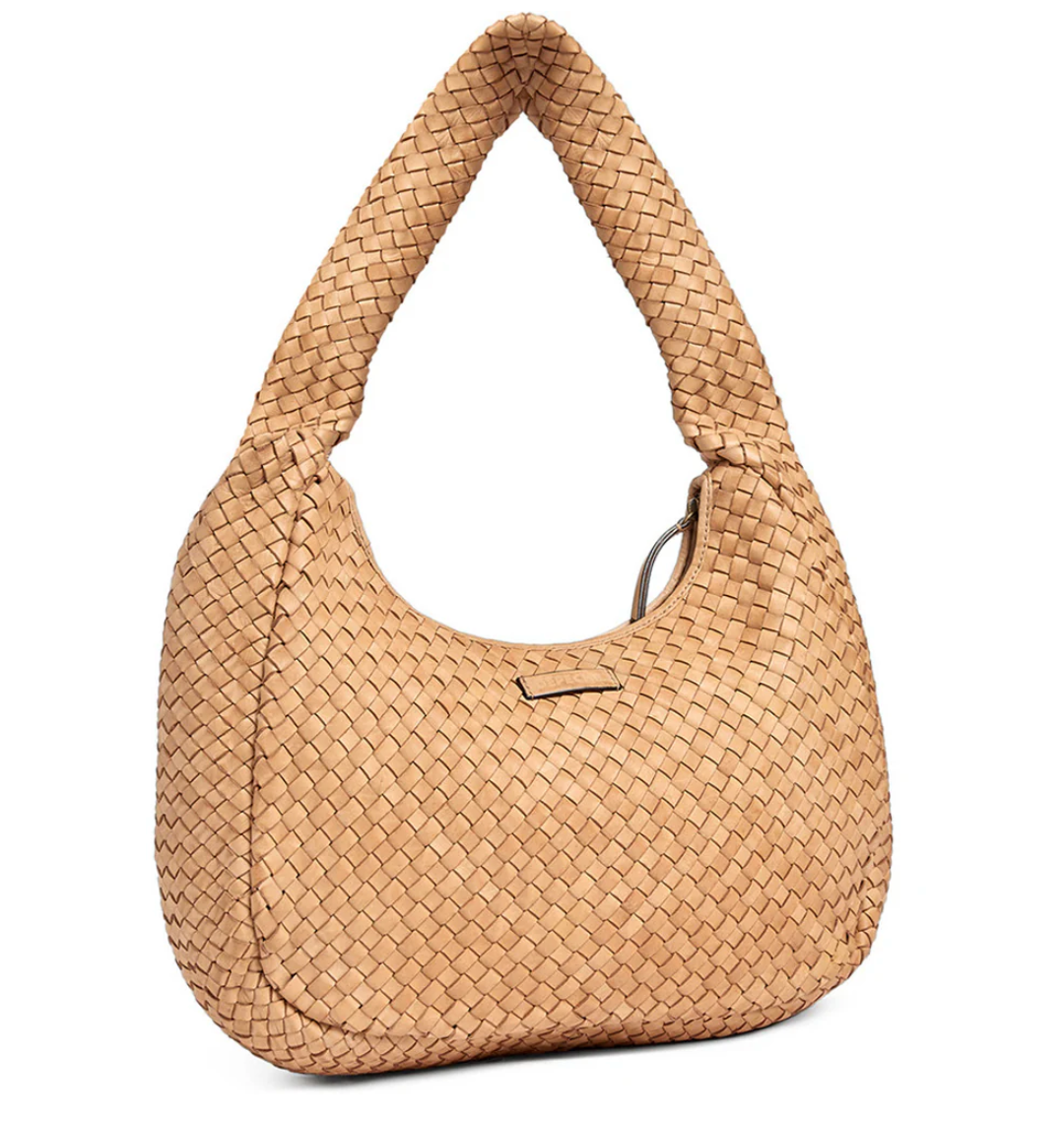 Sac à bandoulière tressé à la main élégant - Sable grand