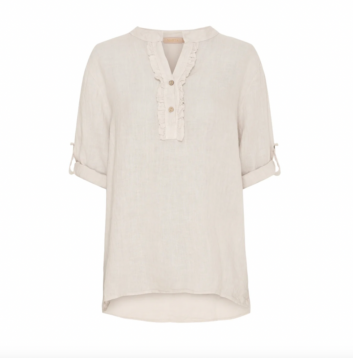 Blouse chemise Vera en mélange de lin - Nature