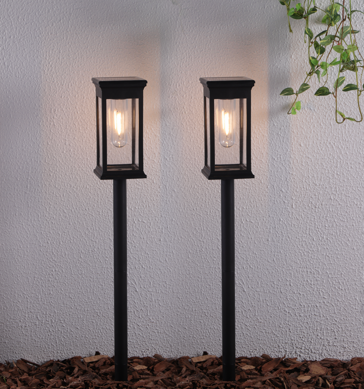 Lampe de jardin MIRA à énergie solaire – Lot de 2 pièces