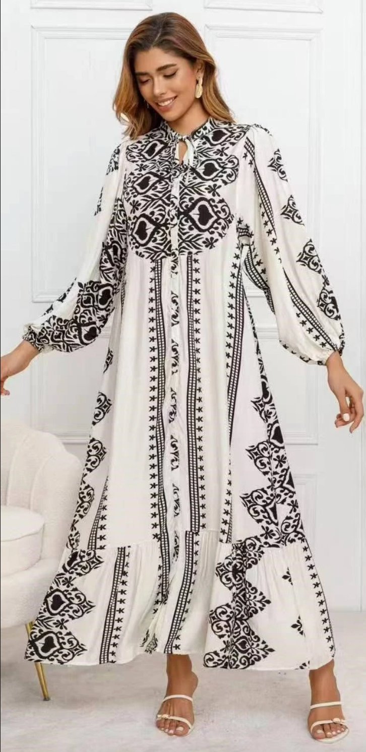 Robe Beige - Coton bohème