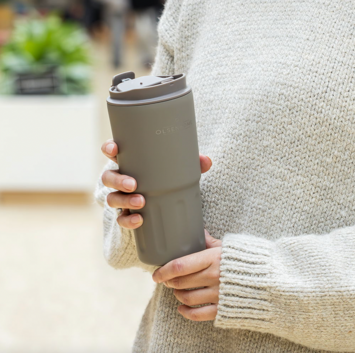 Tasse isotherme marron - 600 ml.