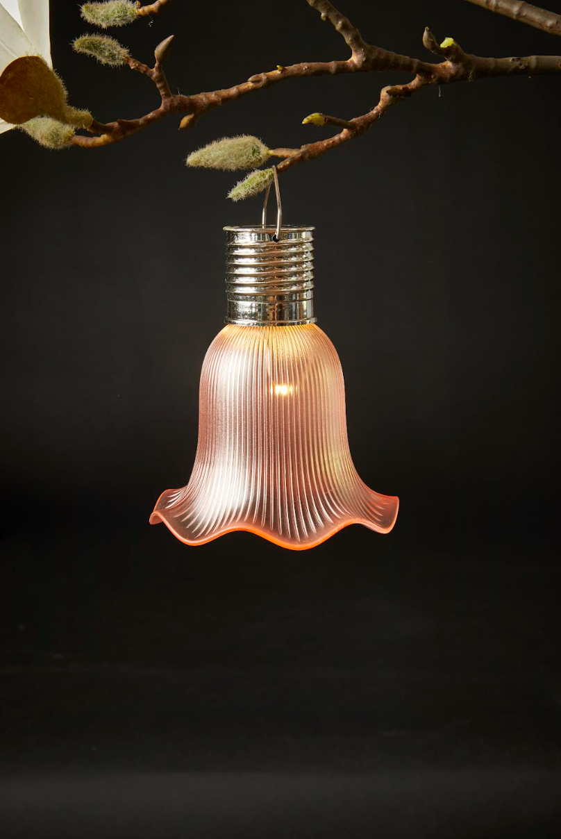 Suspension flower m. Cellules solaires - Rose