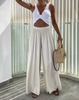 Pantalon en viscose beige