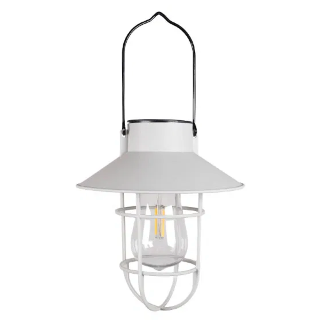Lampe solaire avec anse - Blanche