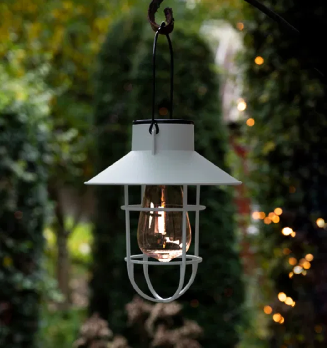 Lampe solaire avec anse - Blanche