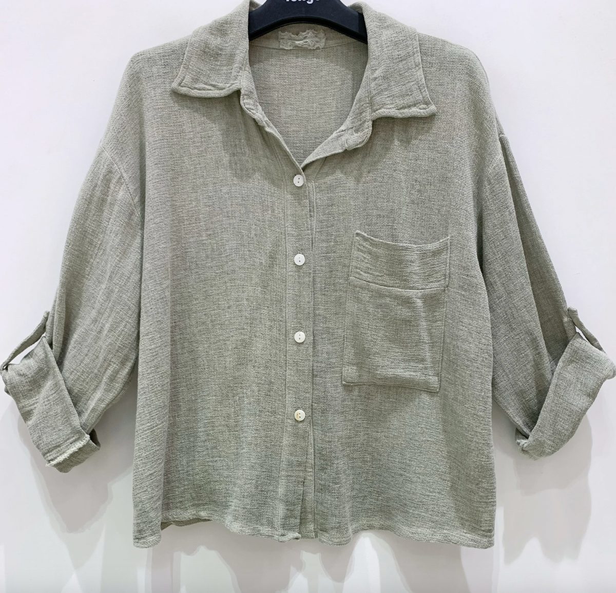 Chemise Milla - mélange de lin kaki