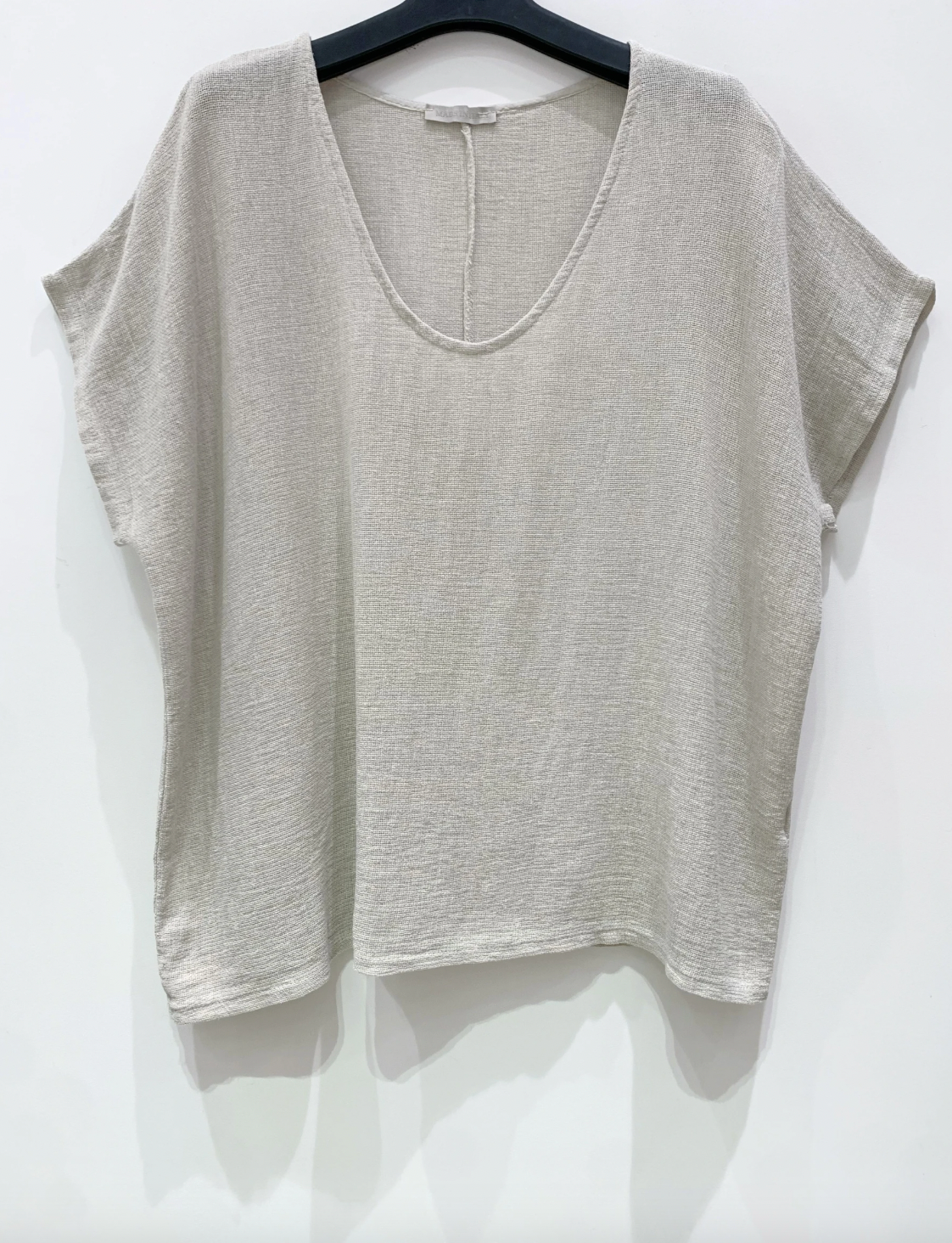 T-shirt Cozy en mélange de lin - Beige