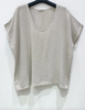 T-shirt Cozy en mélange de lin - Beige
