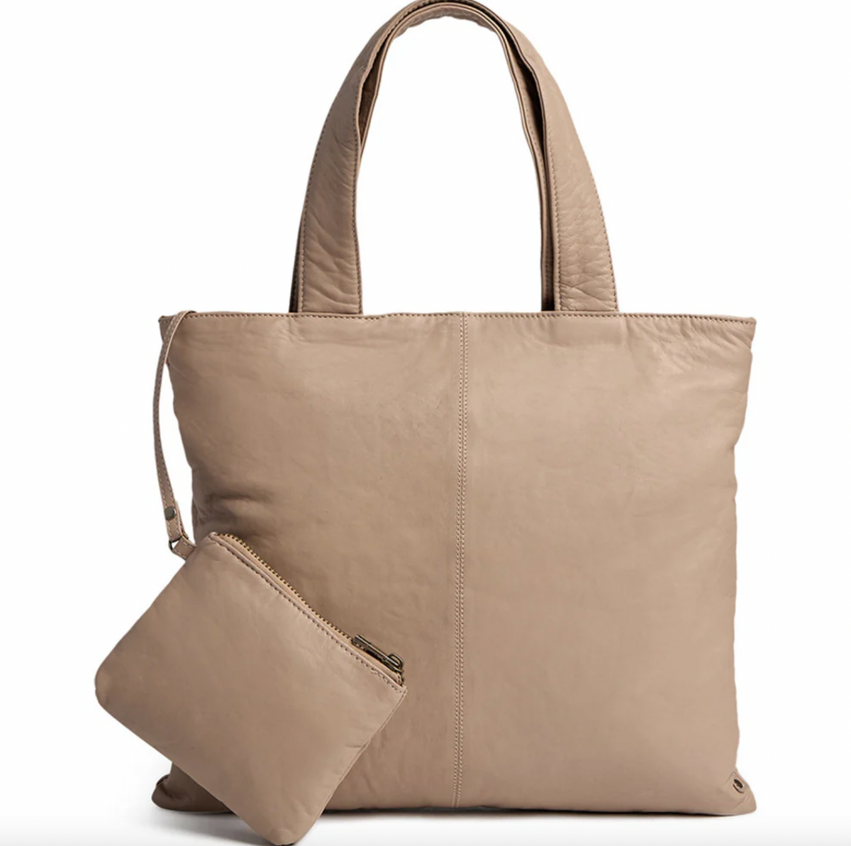 Shopper with clutch MILLE – Latte