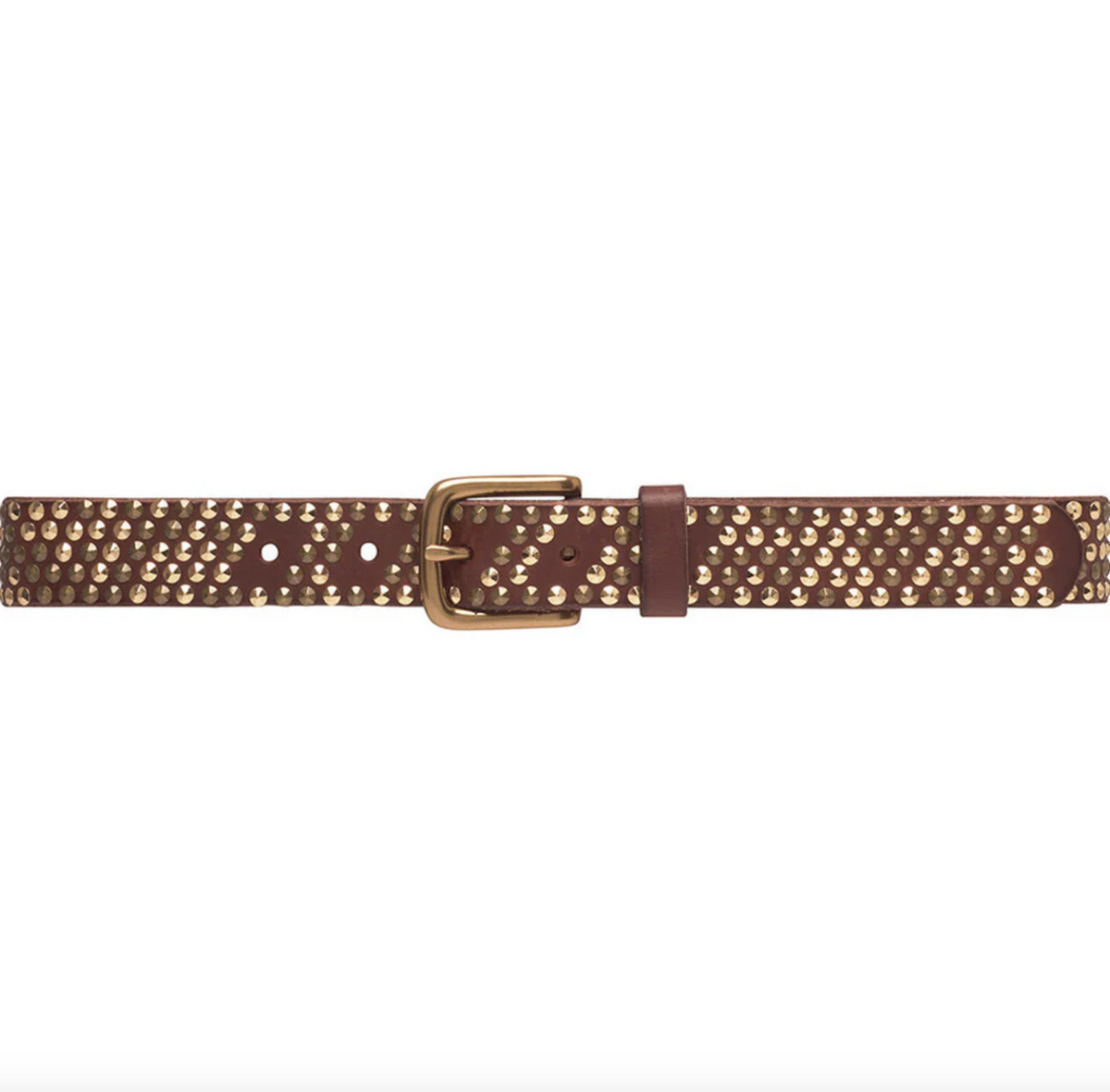 Ceinture jeans avec clous - Brown/ gold