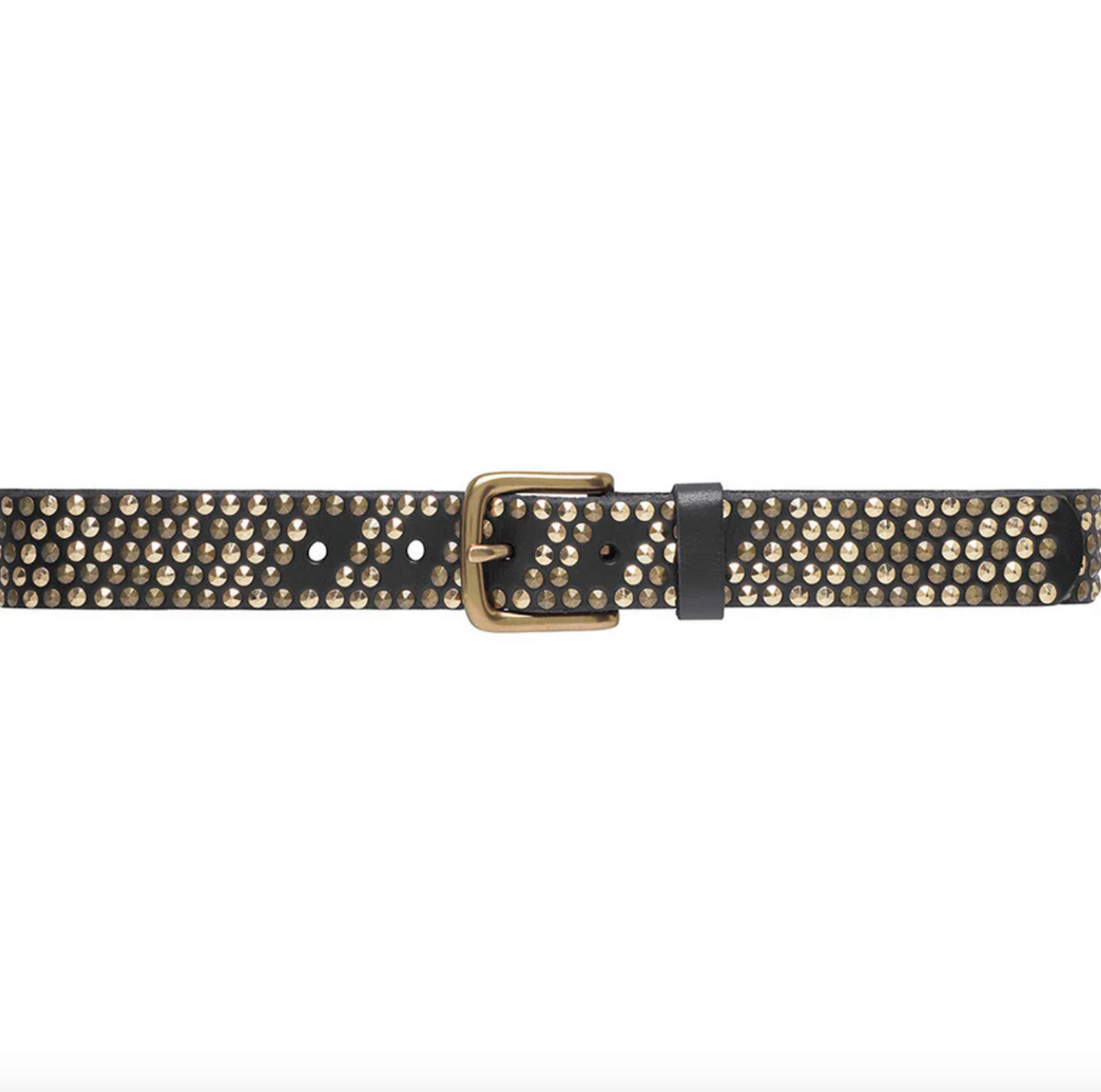 Ceinture en jean à clous - Black / gold