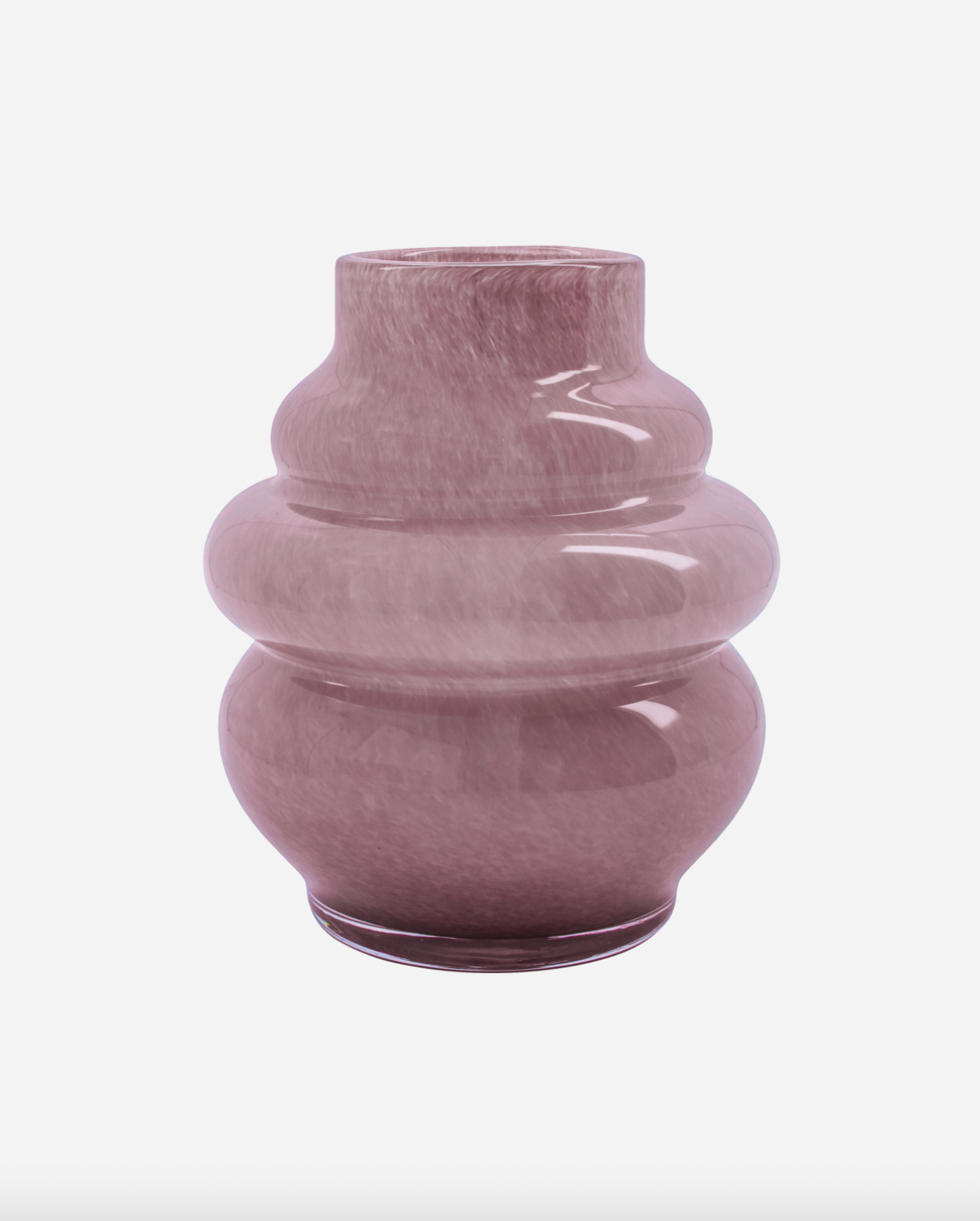 Vase Rose soufflé à la bouche