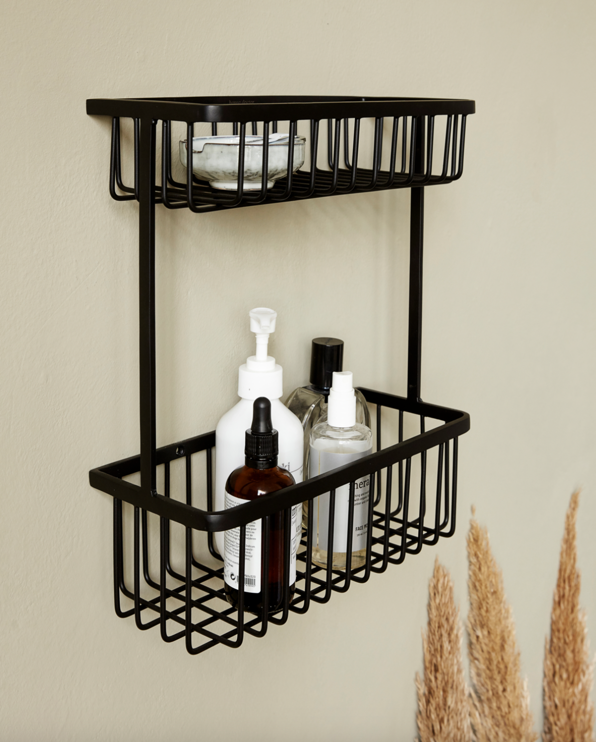 Étagère double - Métal noir