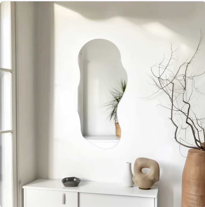 Miroir mural en acrylique au design épuré – 40 x 80 cm