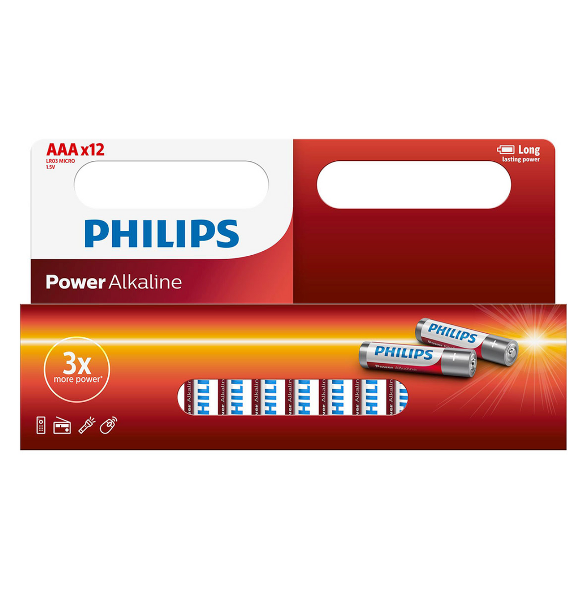 Piles Philips - lot de 12 AAA
