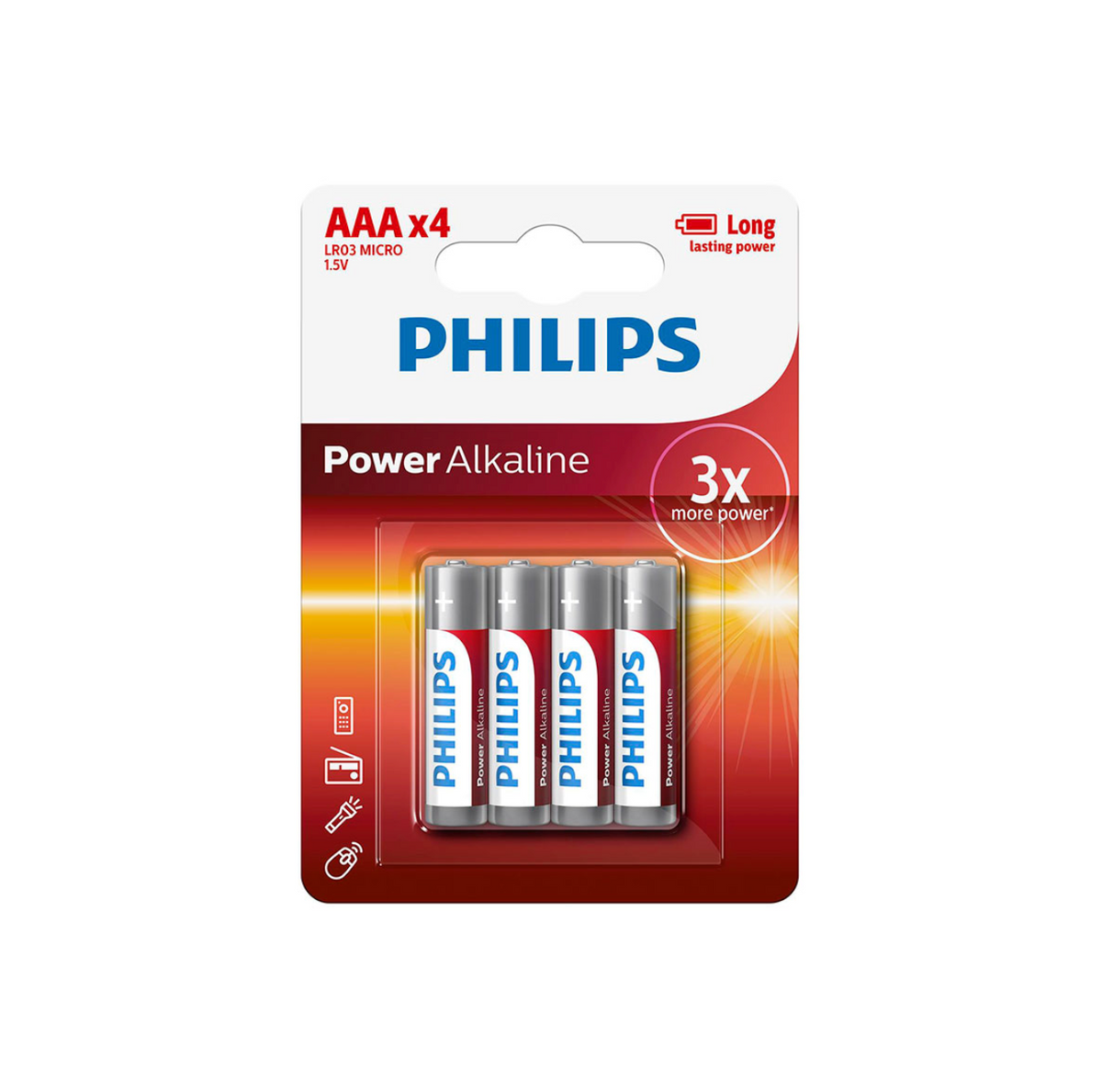 Piles Philips - AA lot de 4