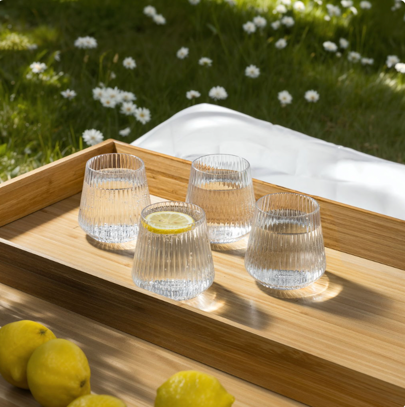 Verres en plastique au style épuré pour le quotidien et les fêtes - 4 pcs