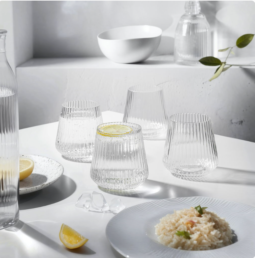 Verres en plastique au style épuré pour le quotidien et les fêtes - 4 pcs