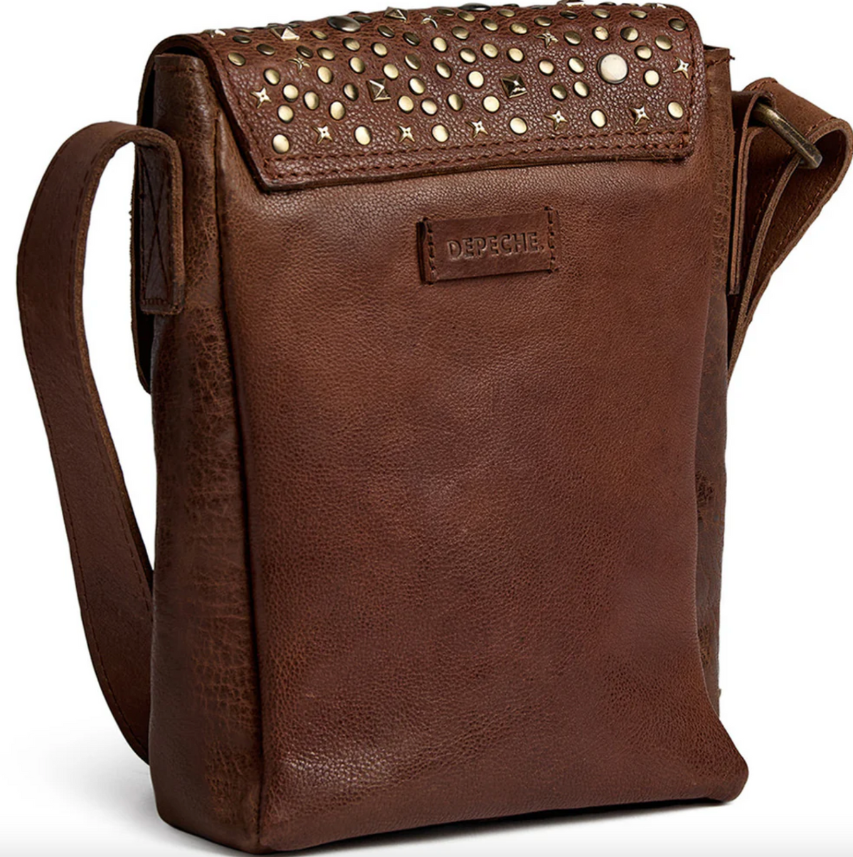 Sac pour téléphone à clous - Cognac