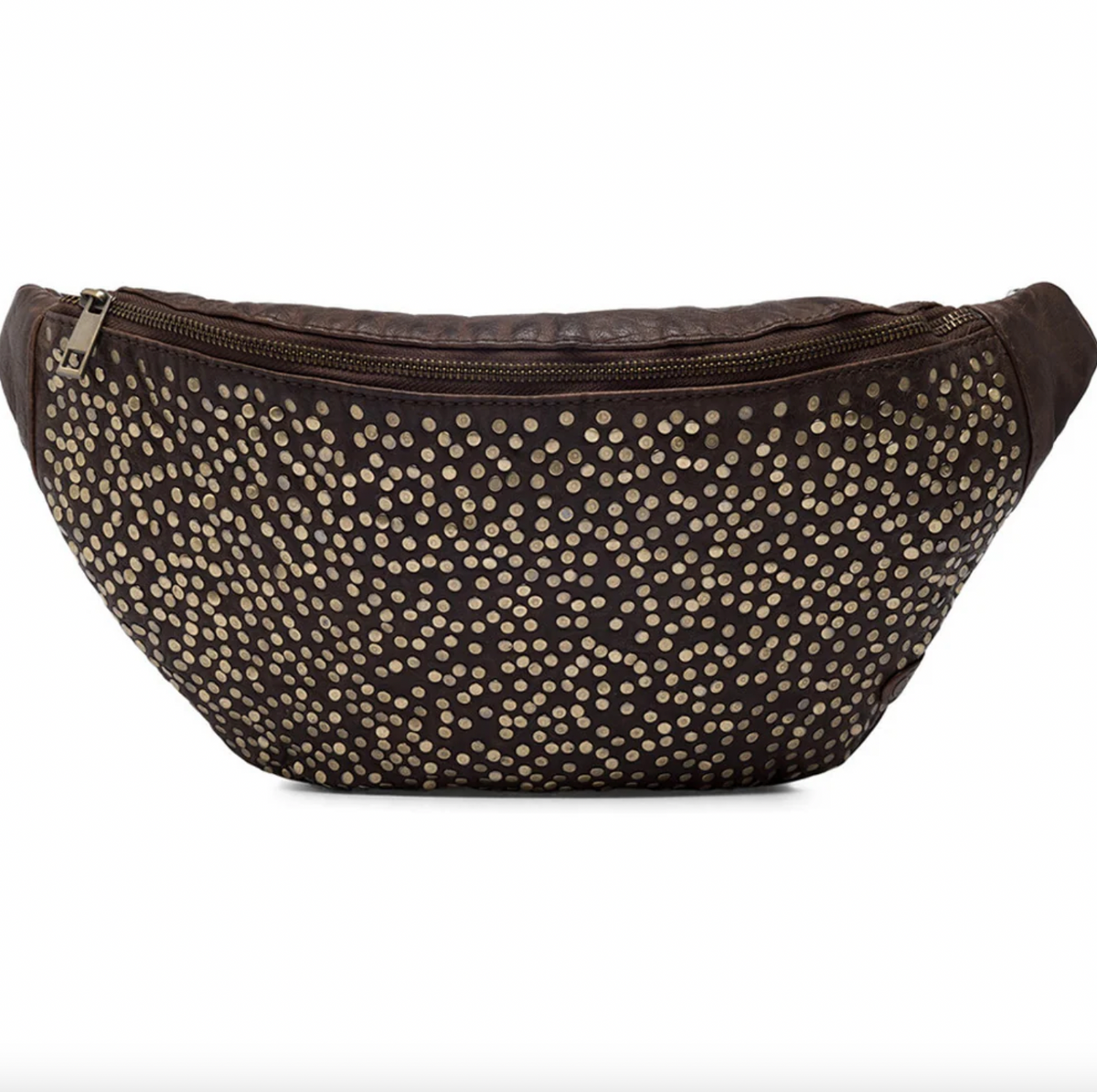 Bumbag Deluxe avec clous - Brown