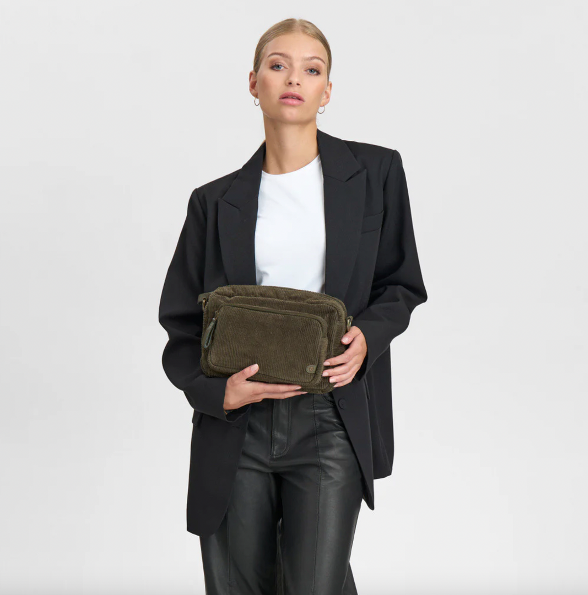 Crossbody Army en velours côtelé